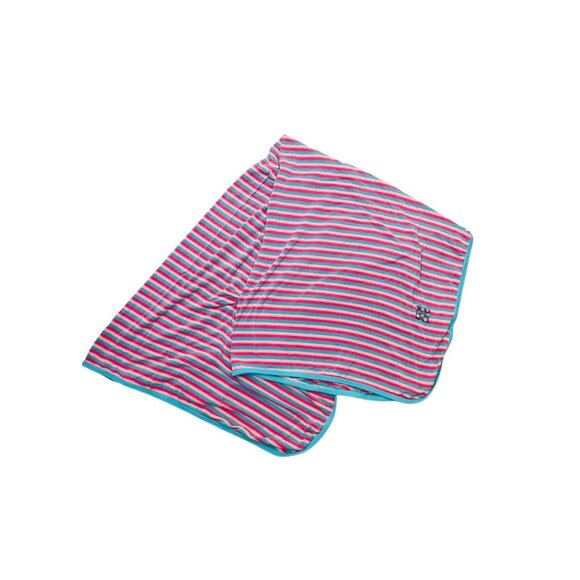 KicKee Pants Swaddle Blanket Striped Pink Blue One Size - Picture 1 of 3